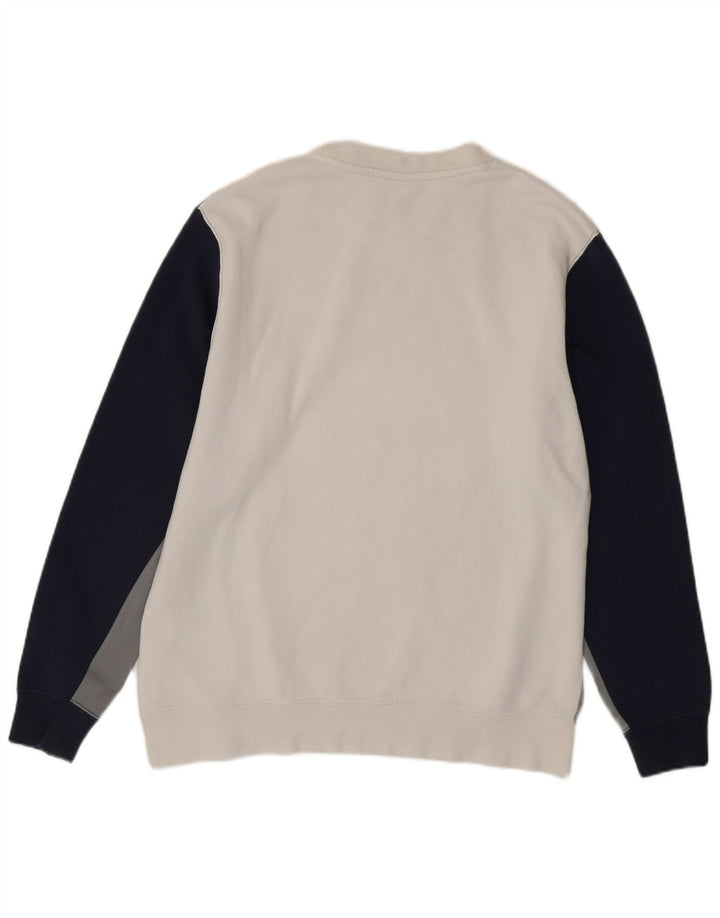 Nike Mens Graphic Sweatshirt Jumper Large White Colourblock Cotton