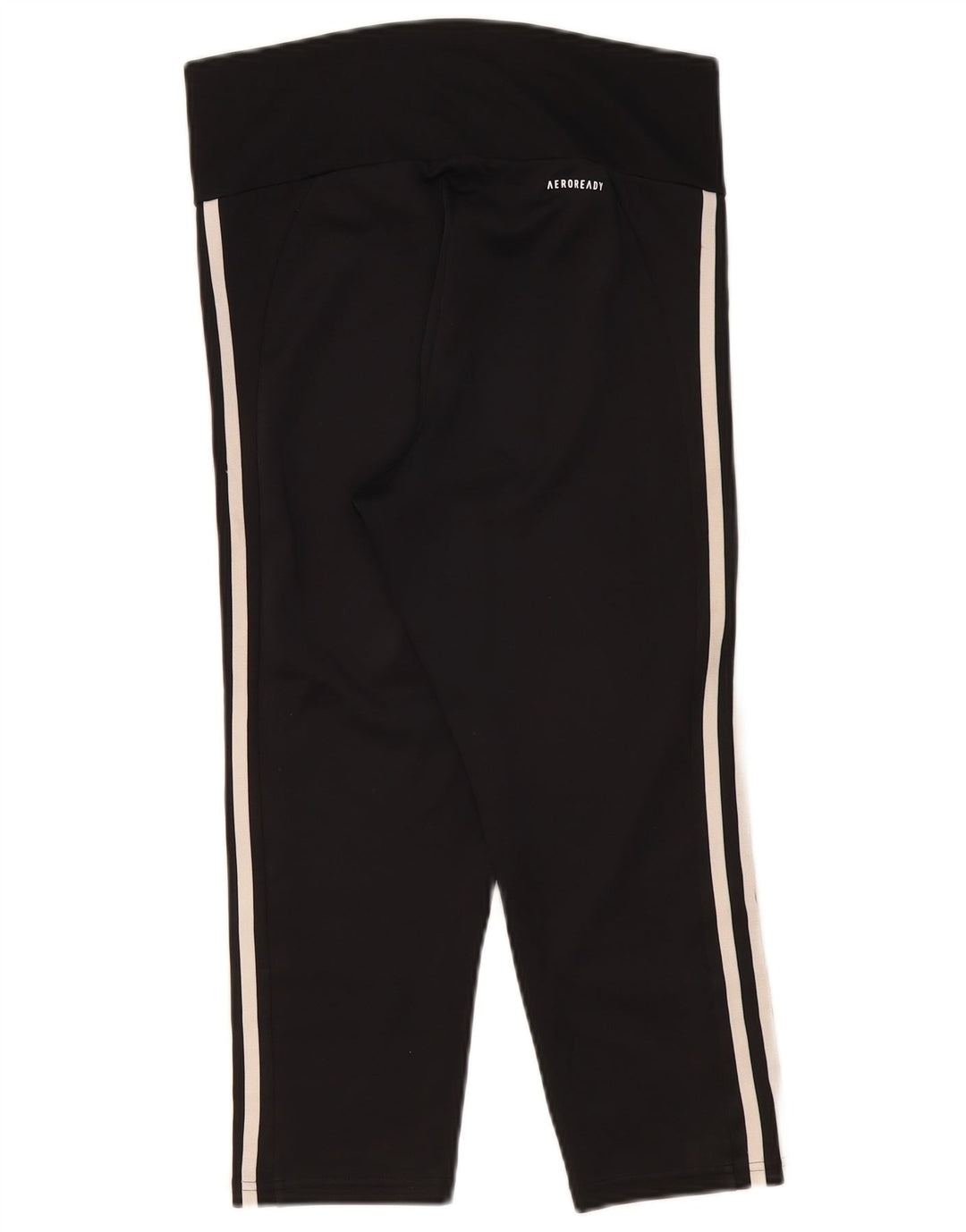 Adidas Womens Aeroready Capri Leggings UK 12/14 Medium Black Polyester