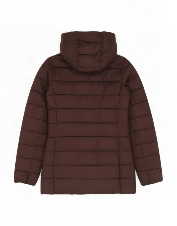 Refrigue Chaqueta acolchada con capucha para mujer UK 10 Small Brown