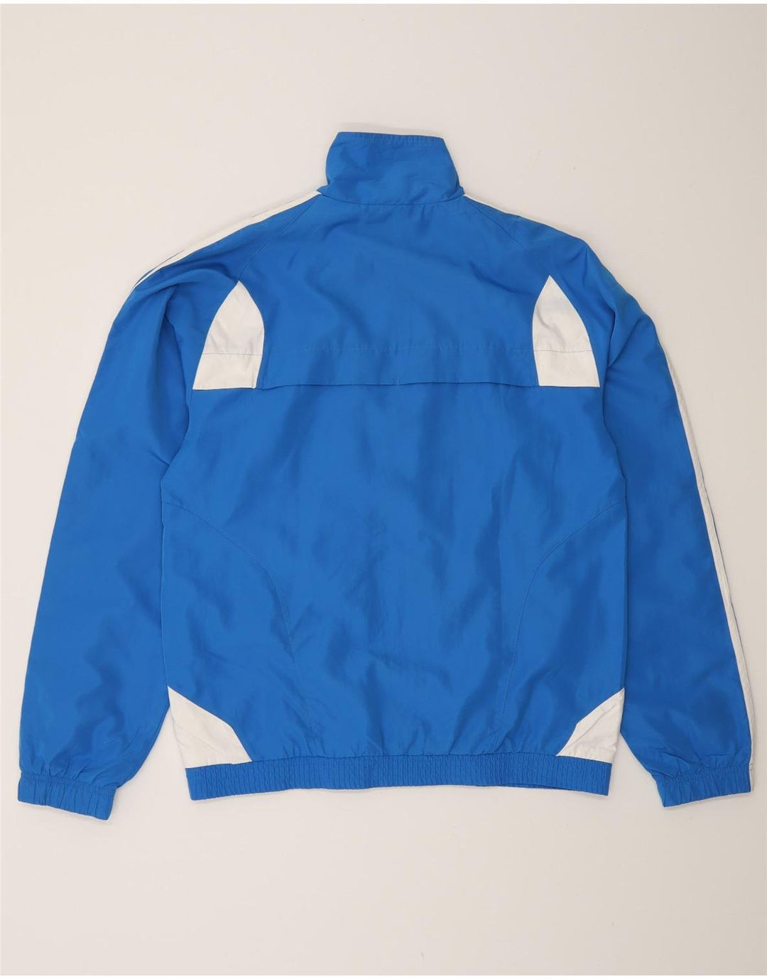 Adidas Mens Rain Jacket UK 36/38 Small Blue Colourblock Polyester
