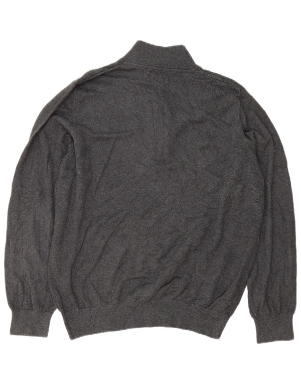 L.L.Bean Herre Regular Fit Zip Neck sweater Medium Grey Classic