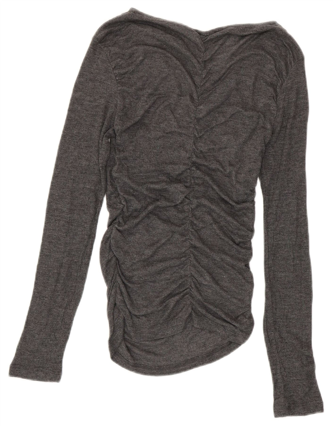 ZARA Womens Blouse Top UK 12 Medium Grey Polyester