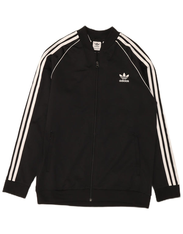 Giacca Top della tuta da ragazzo Adidas 15-16 anni in poliestere nero