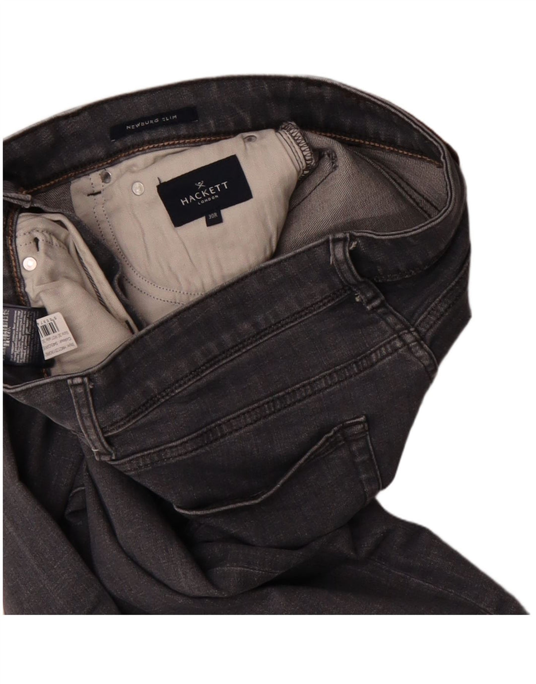 HACKETT Mens Slim Jeans W30 L32 Grey Cotton