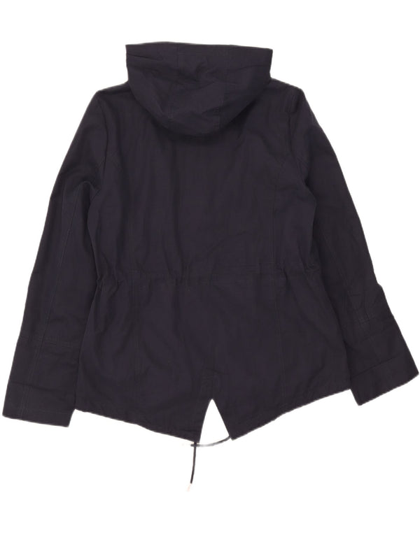 Laura Ashley Damen Wochenend-Regenjacke mit Kapuze, UK 14, Größe L, Marineblau