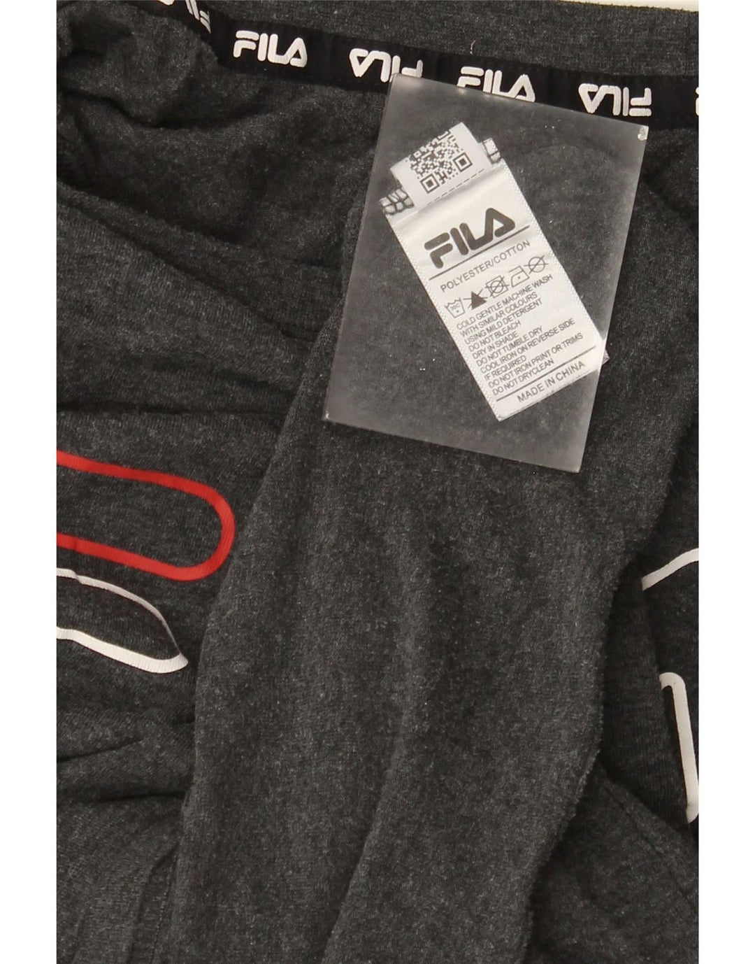 Fila Herre Grafisk T-Shirt Top Stor Grå Polyester