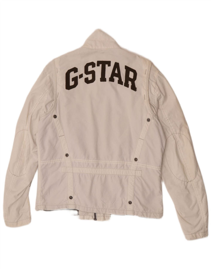 G-Star Mens Graphic Utility Jacket UK 40 Large White Cotton