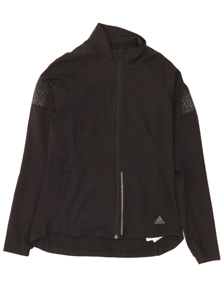 ADIDAS Womens Tracksuit Top Jacket UK 8/10 Small Black Polyester Vintage Adidas and Second-Hand Adidas from Messina Hembry 