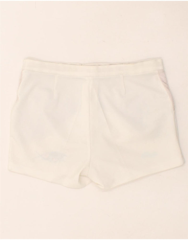DIADORA Womens Graphic Chino Shorts W32 Large White Vintage Diadora and Second-Hand Diadora from Messina Hembry 