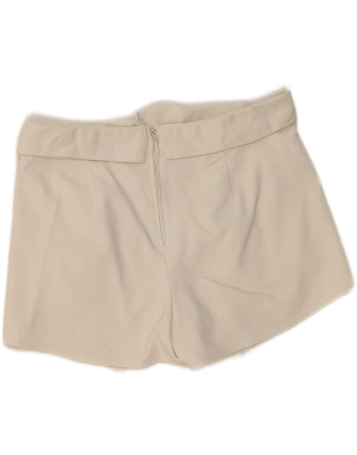 Pantalone ZARA Donna UK 12 Medio Bianco