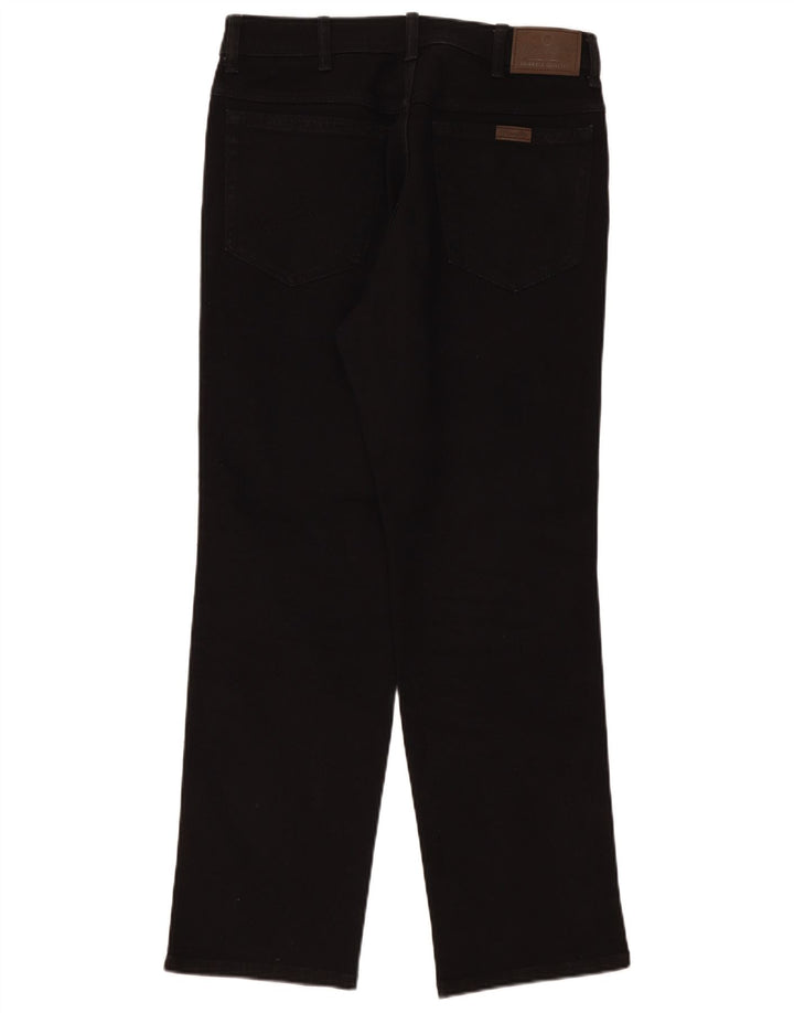 Wrangler Jean droit régulier pour hommes W34 L30 coton noir