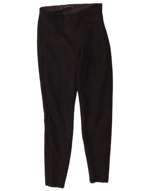 Pantaloni casual skinny da donna Zara piccoli W26 L27 poliestere nero