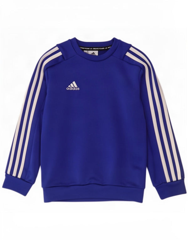 Camisola Adidas Menino Jumper 7-8 Anos Azul Poliéster