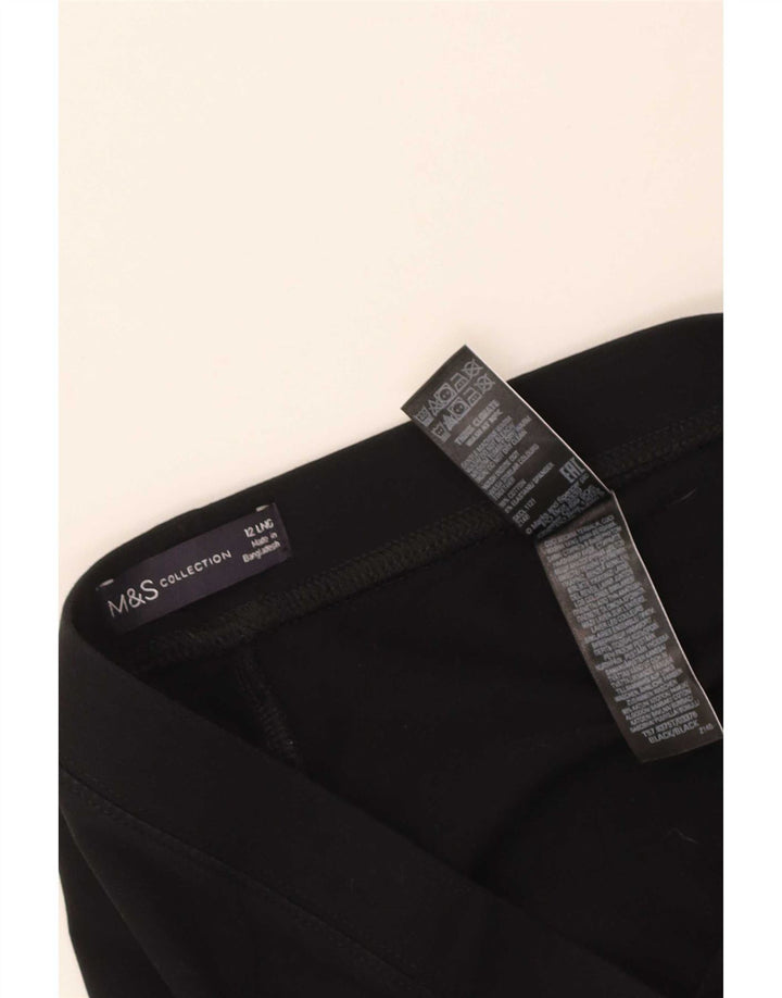 Marks & Spencer Dame Leggings UK 12 Medium Sort Bomuld
