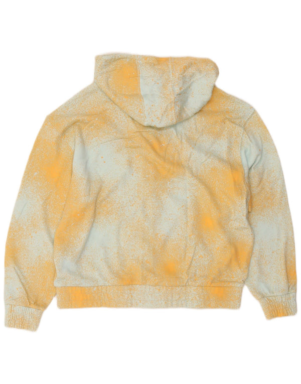 Adidas Dame Oversized Hættetrøje Sweater med lynlås UK 6 XS Yellow Tie Dye