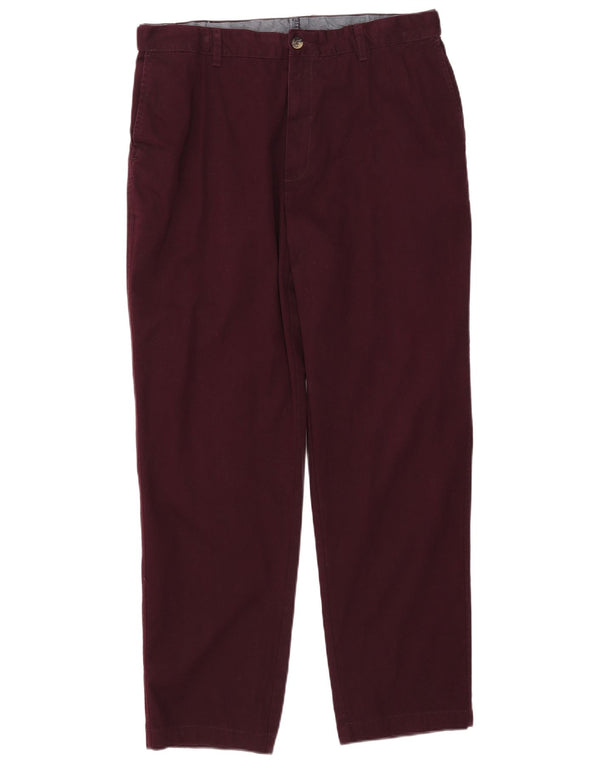 James Pringle Pantaloni chino drepți pentru bărbați L40 L31 bumbac burgundy
