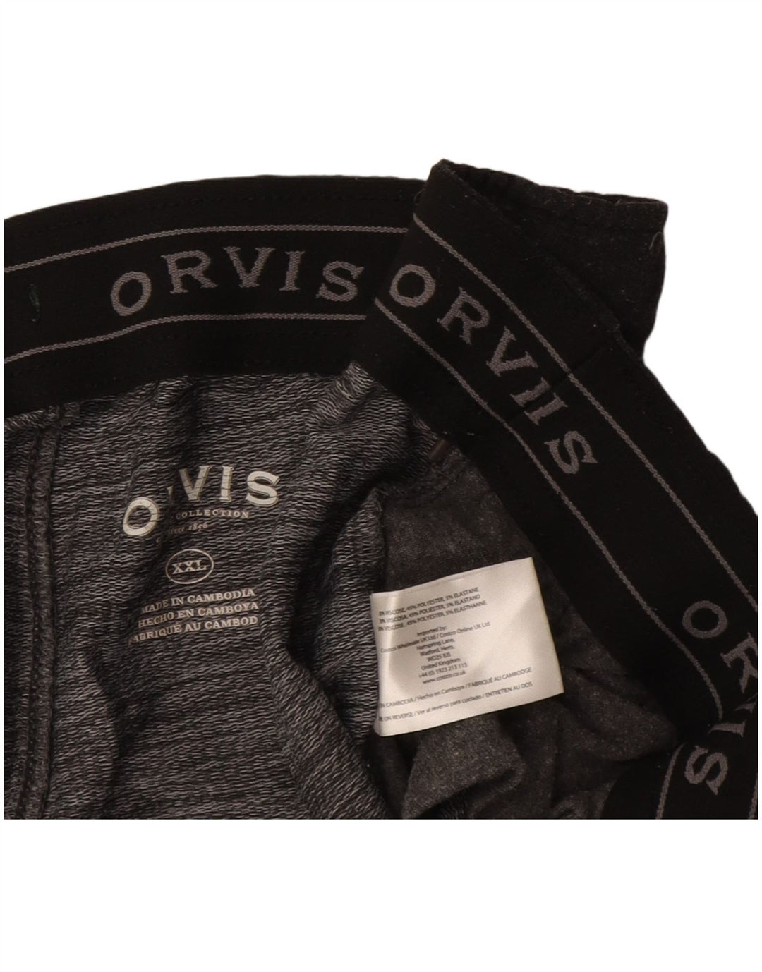 Orvis Træningsdragtsbukser til mænd 2XL Grå viskose