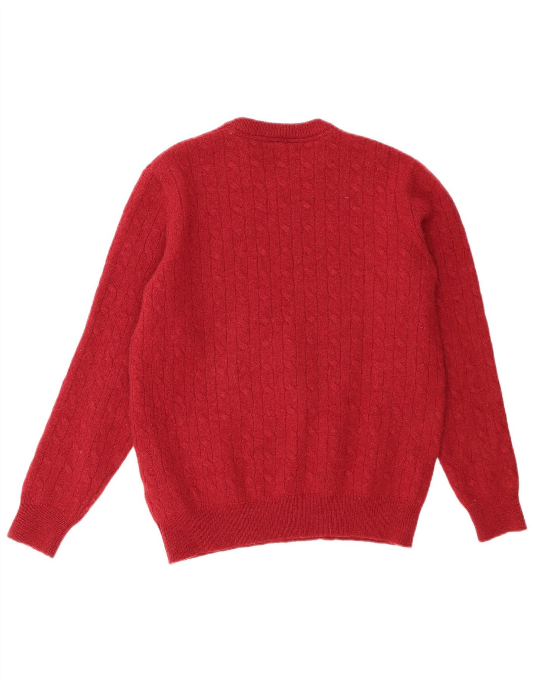 Crew Clothing Mens Neck Jumper Sweater Medium Red Lambswool