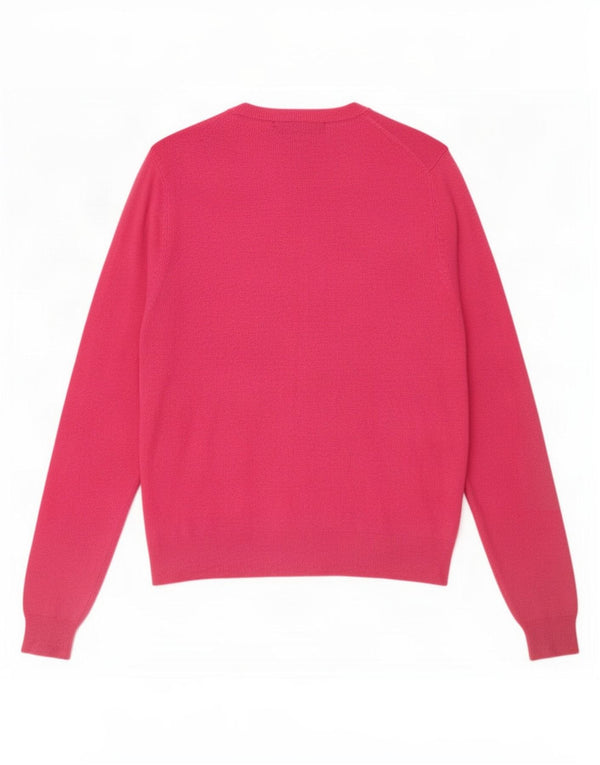 Marks & Spencer Womens Cardigan Sweater UK 14 Large Pink Viscose