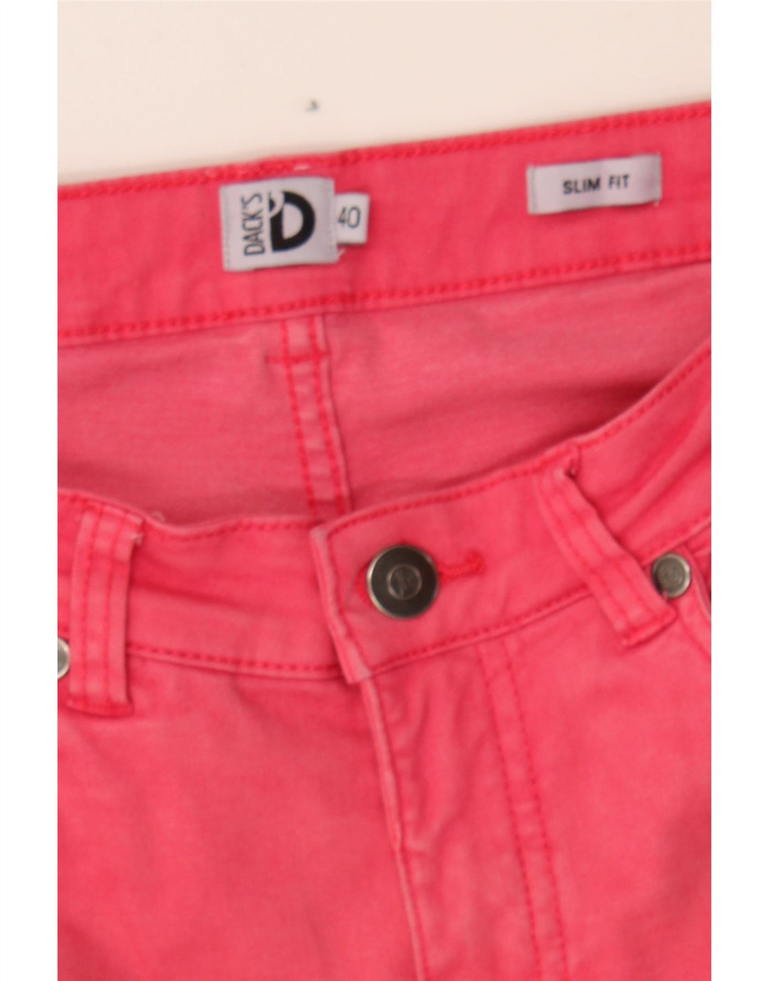 DACK'S Womens Slim Jeans IT 40 Small W30 L28 Pink Cotton Vintage Dack's and Second-Hand Dack's from Messina Hembry 