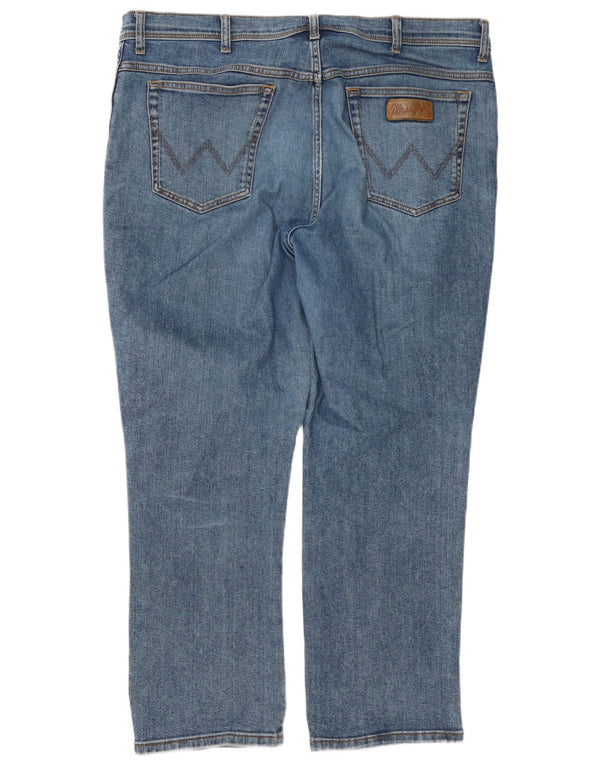 Wrangler Mens Texas Straight Jeans W42 L30 Blue Cotton