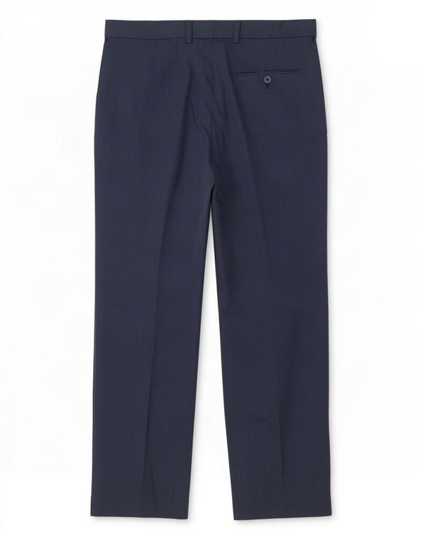 Pantaloni de costum pentru bărbați Marks & Spencer, cu tăiere obișnuită, L34 L29, albastru bleumarin pete