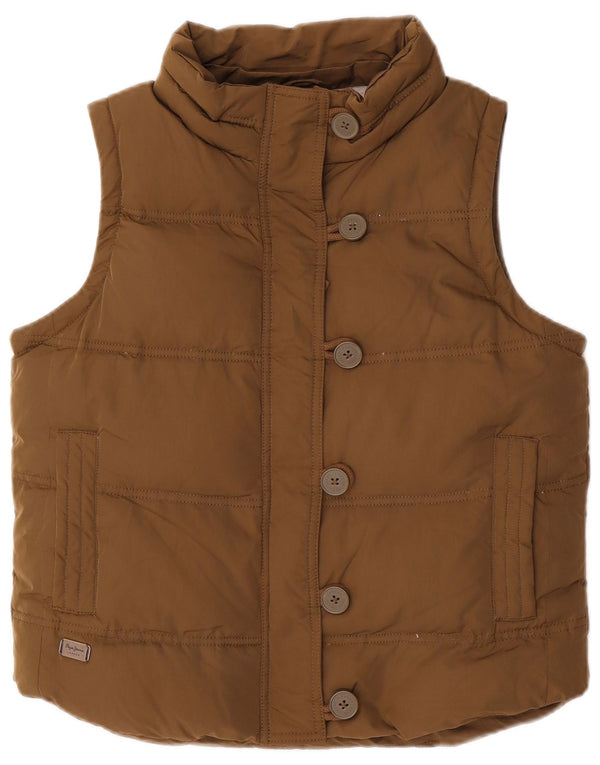 Colete acolchoado feminino PEPE Jeans UK 16 grande poliéster cáqui