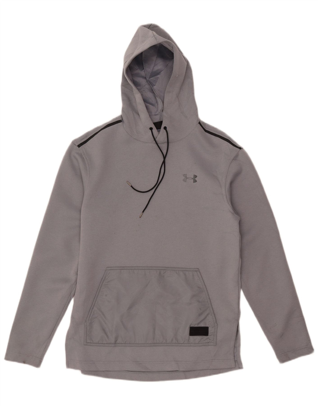 Under Armour Mens Cold Gear Graphic Hoodie Jumper Small Grey Polyester