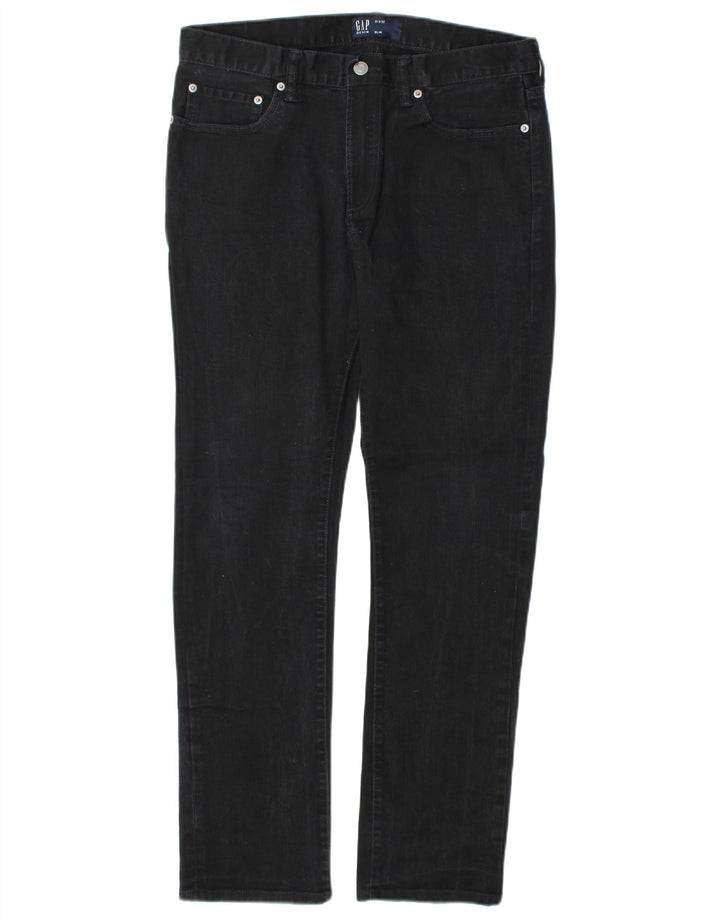 GAP Mens Slim Jeans W31 L32 Black Cotton