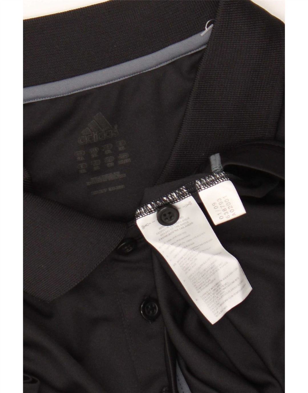 Мужская рубашка-поло Adidas 2XL черная, полиэстер