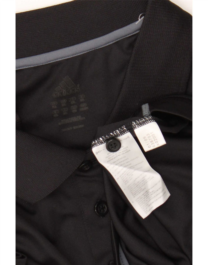 Мужская рубашка-поло Adidas 2XL черная, полиэстер