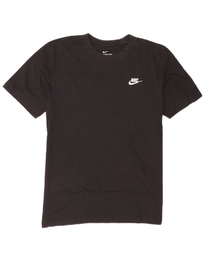 Nike Mens Camiseta Top Médio Algodão Preto