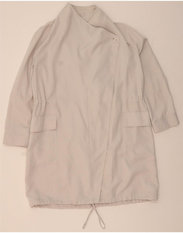 FRENCH CONNECTION Womens Overcoat UK 12 Medium  White Lyocell