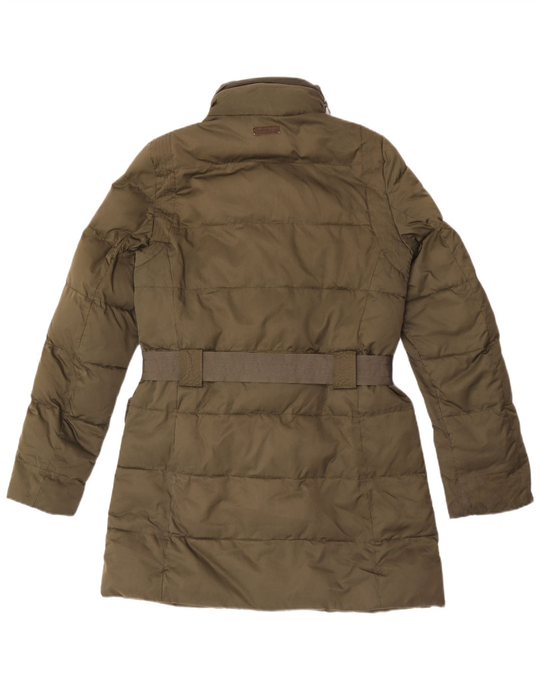 Marlboro Classics Wattierter Damenmantel mit Kapuze, EU 38, mittleres Khaki, Polyester