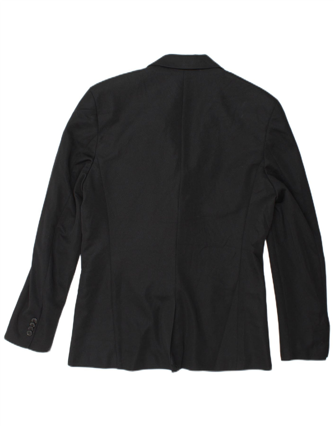 Zara Chaqueta Blazer De 2 Botones Para Hombre UK 40 Grande Poliéster Negro