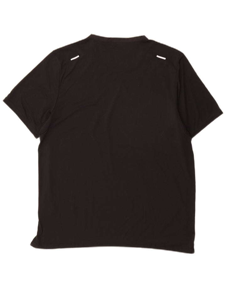 Nike Dri Fit T-shirt top til mænd, stor sort polyester