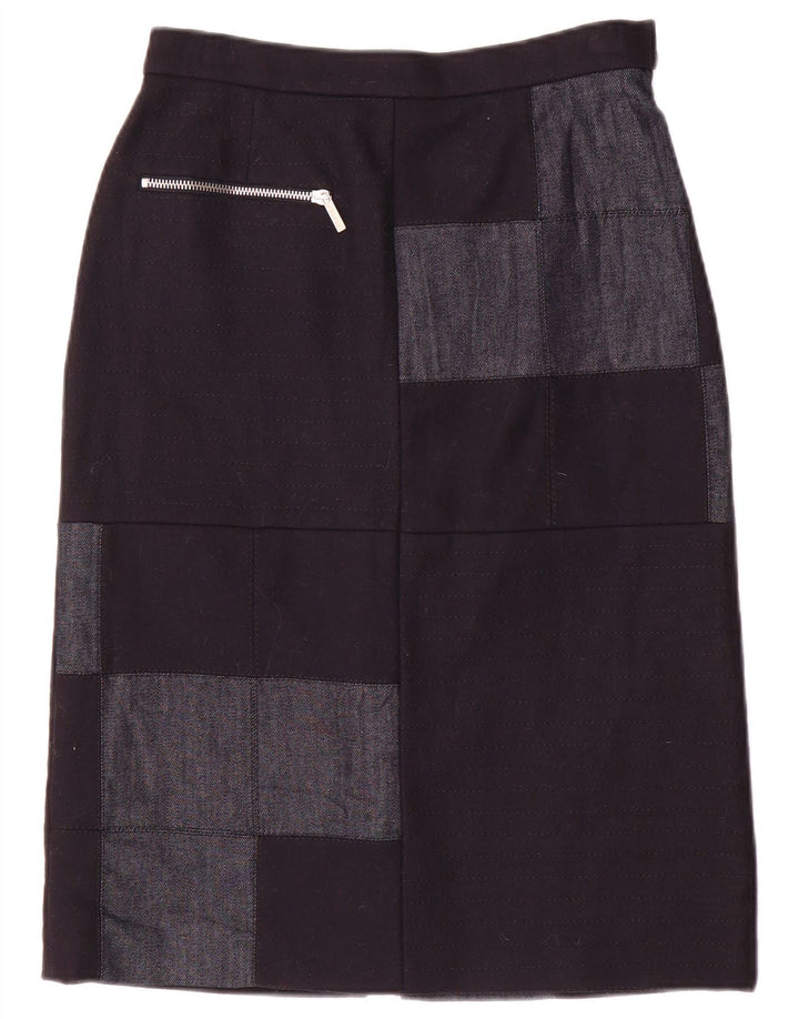 Iceberg Γυναικεία Midi Φούστα IT 40 Small W26 Navy Blue Patchwork Nylon