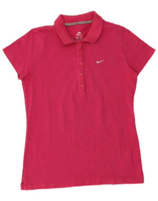 Nike Damen Poloshirt UK 16/18 Große rosa Baumwolle