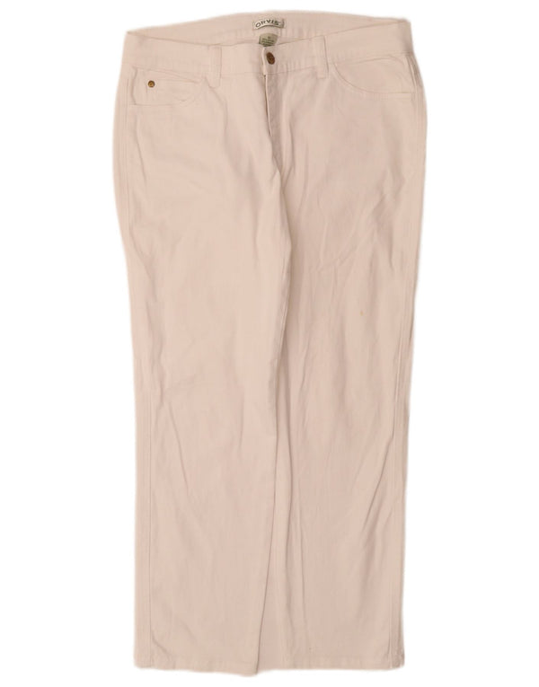 Orvis Dame Straight Jeans US 10 Large W30 L28 Hvid Bomuld