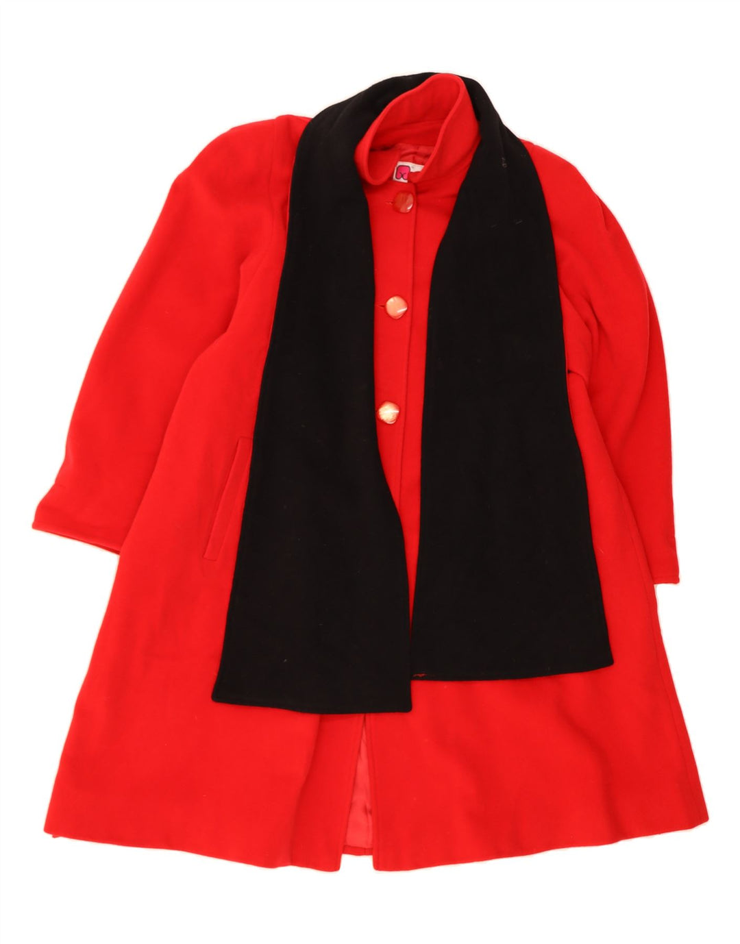 VINTAGE Womens Overcoat IT 46 Large Red Vintage Vintage and Second-Hand Vintage from Messina Hembry 
