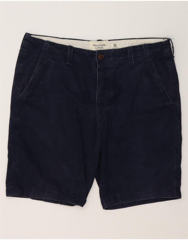 Abercrombie & Fitch Mens Chino Shorts W36 Large Navy Blue Cotton