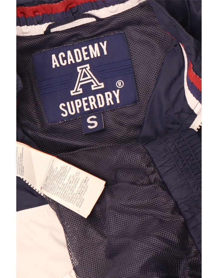 Superdry Womens Tracksuit Top Jacket UK 10 Small Navy Blue Colourblock