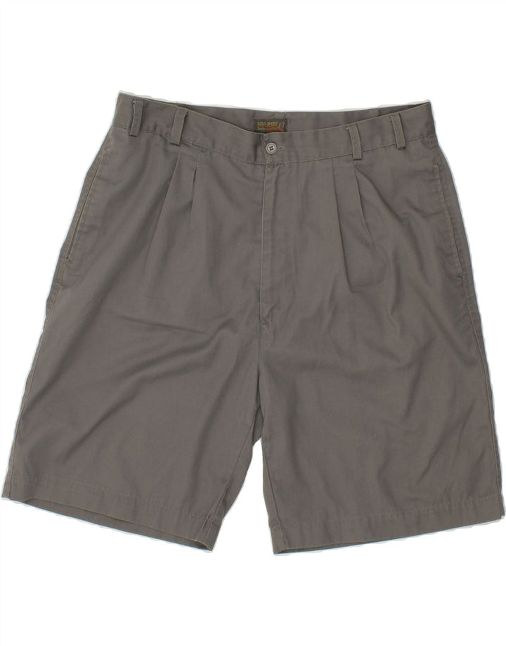 VINTAGE Mens Pegged Chino Shorts W38 XL Grey Polyester Vintage Vintage and Second-Hand Vintage from Messina Hembry 