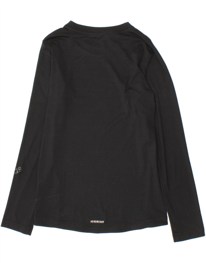 ADIDAS Boys Graphic Top Long Sleeve 11-12 Years Black Vintage Adidas and Second-Hand Adidas from Messina Hembry 