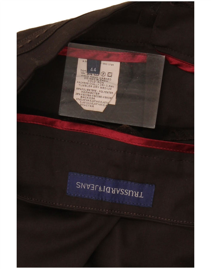 TRUSSARDI Womens Bootcut Casual Trousers IT 44 Medium W32 L31 Brown