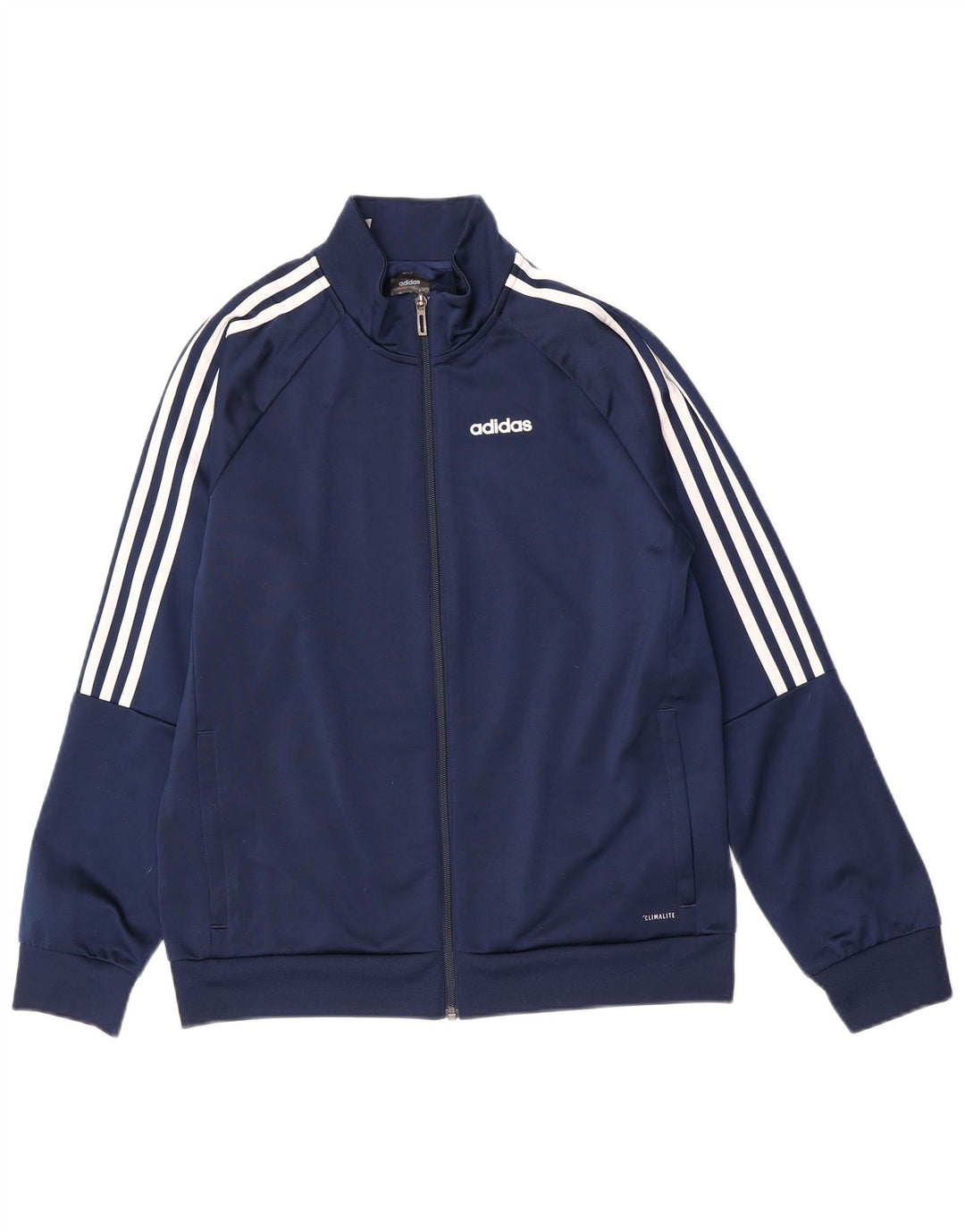Adidas drenge Climalite træningsdragt topjakke 13-14 år marineblå polyester