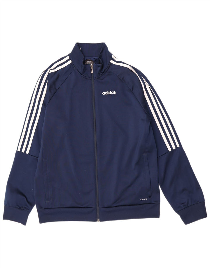Adidas drenge Climalite træningsdragt topjakke 13-14 år marineblå polyester