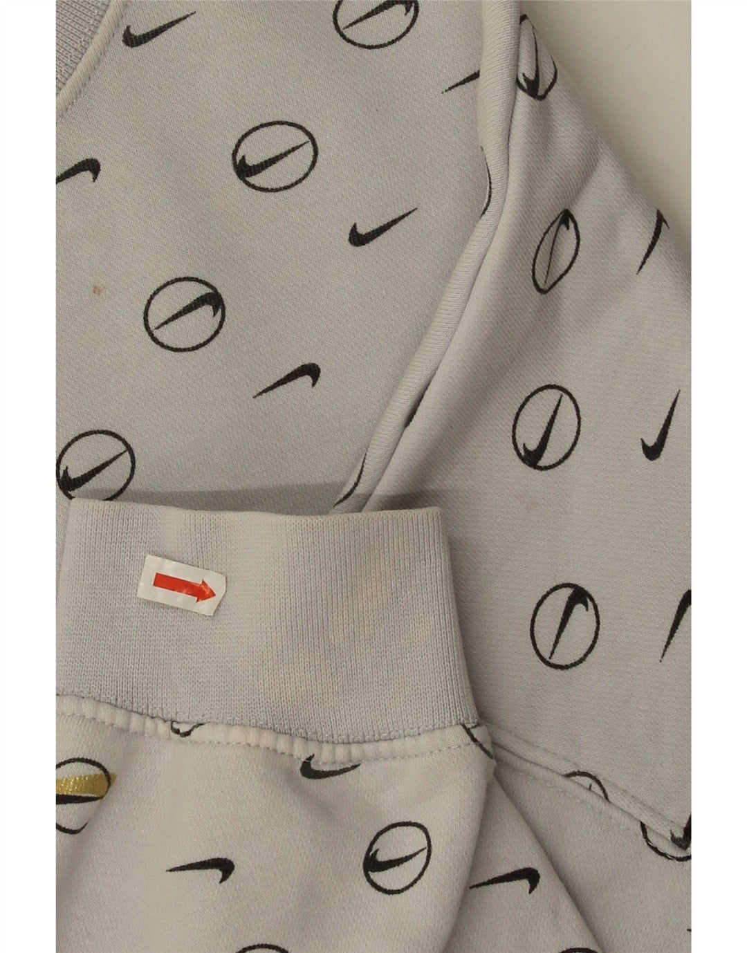 Nike Womens Oversized Crop Graphic Sweatshirt Jumper UK 10 Small Grey