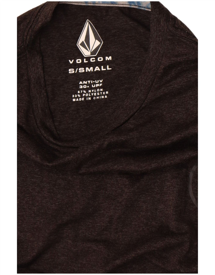 Volcom Mens T-Shirt Top Small Grey Flecked Nylon