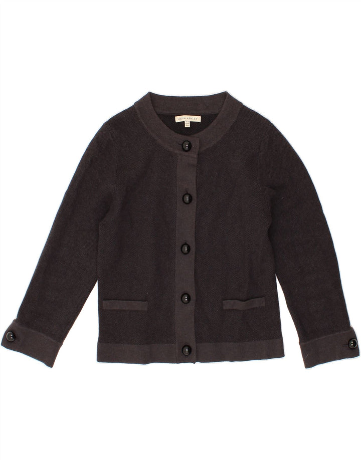 LAURA ASHLEY Womens 5 Button Blazer Jacket UK 10 Small Grey Vintage Laura Ashley and Second-Hand Laura Ashley from Messina Hembry 